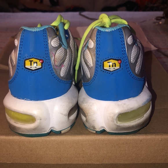 Lime Green and Blue Nike Air Max - Picture 3 of 14